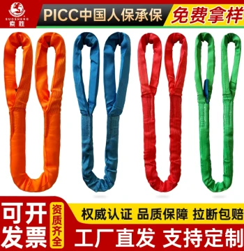 National Standard Flexible Lifting Sling Hoisting Strap Colored Double-Hook Round Eye Type Soft Sling 2/3/5/10 Ton Lifting Rope