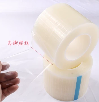 Transparent PE Self-Adhesive Protective Film with Easy-Tear Line Perforated Metal Plastic Stainless Steel Protective Film Scratch-Resistant 5c Thick