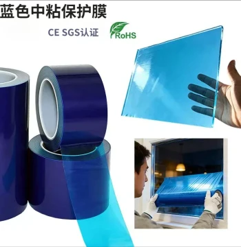Renovation Glass Door and Window Protection Self-Adhesive Film Tape, Metal Stainless Steel Protective Film, Blue Appliance Scratch-Resistant Film Wholesale