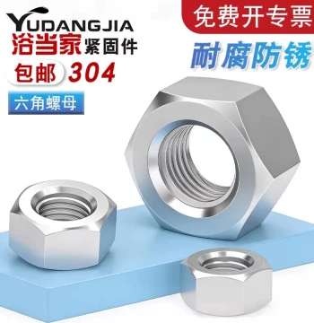 304/201/316 Stainless Steel Hex Nuts M4 M5 M6 M8 M10 M12 M14 M16 M20