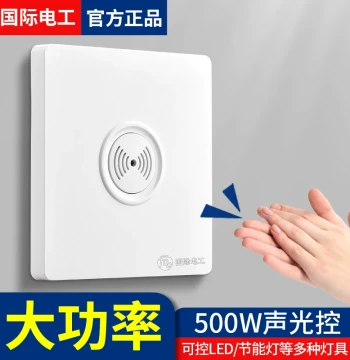 Sound-Light Control Wall Switch 500W Delay Sensor for Corridor LED