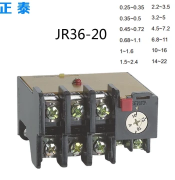 CHNT Thermal Overload Relay, Thermal Relay, Thermal Protector JR36-20 1A-6.8A-11A-20A Adjustable