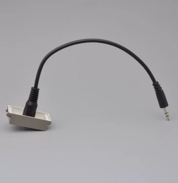 Gray Type 128 Male-to-Female Headphone Module with Cable 3.5mm Jack Female-to-Male Socket Audio Extension Cord