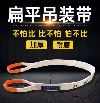 National Standard Flat Lifting Strap, 3T/5 Ton/10 Ton Capacity for Cranes and Hoists, Industrial Lengths 4/6/1.5/2.5/3.5m