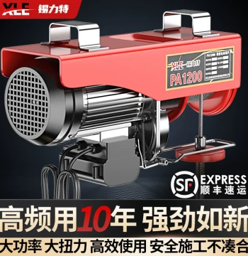 Xilite Mini Electric Hoist 220V Household Small Crane Winch Lifting Machine Pulley Block Elevator Crane