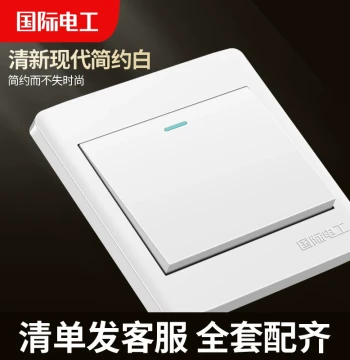 International Electrician Type 86 Concealed Switch Socket Panel, Household Wall Single-Gang Single-Control Single-Union Switch, Five-Hole Socket