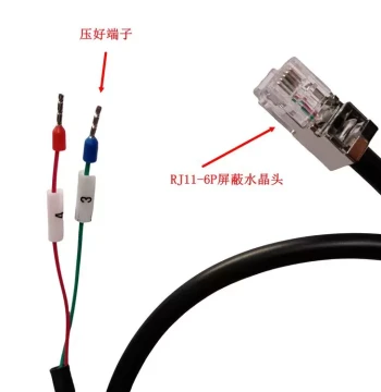 RS485 Communication Cable for Delta VFD (RJ45/11-pin) Shielded 2-Core Ethernet to Terminal Block with Invoice