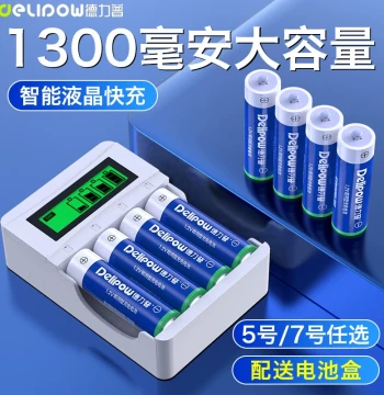 Delipow AA Rechargeable Batteries High Capacity 5/7 Size Set AA Remote Control Toys Mouse 1.2V Ni-MH AAA