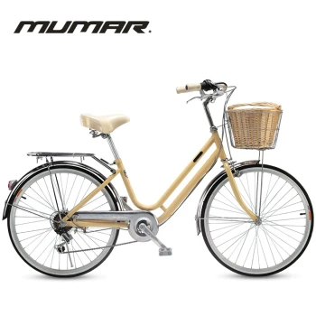 Mumar Women's Bicycle 24-inch 26-inch Variable Speed Lady Urban Adult Men's Commuter Vintage Bike