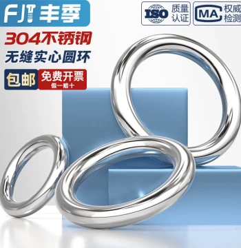 304 Stainless Steel Seamless Round Ring O-Ring Lifting Ring: Solid Steel Loop for Hammock and Yoga Connections
