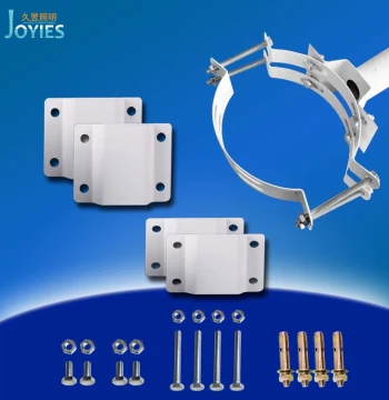 Solar Light Mounting Bracket Clamp Sheet for Street Light Pole Installation Stainless Steel Accessories Support Frame Back Cover Iron Plate Screw Kit