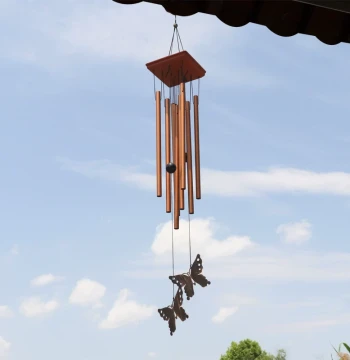 Chinese Style Wind Chime, Healing Dopamine Design for Living Room and Outdoor Door Hanging, Metal Retro Yunnan Specialty Summer Japanese Style Ornament