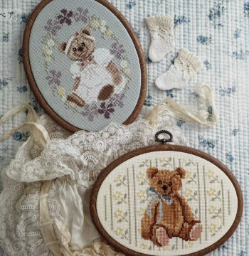 2025 New Magazine Style France DMC Cross Stitch DIY Japan Dreamy-Retro Bear Cute Cartoon Saga