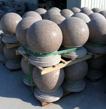 Granite Stone Ball Roadblock Stone Ball Vehicle Barrier Stone Bollard Outdoor Park Campus