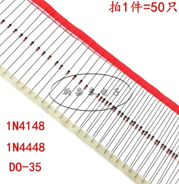 1N4148 IN4148 1N4448 Through-Hole Switching Diode DO-35 0.2A 75V 100V Glass Tube