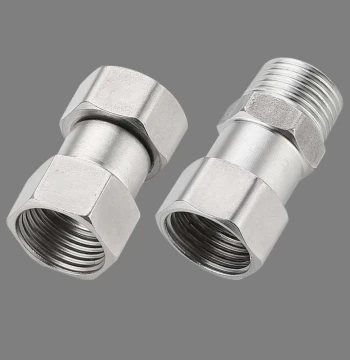 304 Stainless Steel 1/2" to 3/4" Angle Valve Adapter with Internal/External Threads, Complete Faucet Fittings Set