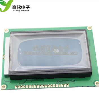 LCD12864 Liquid Crystal Display Screen with Backlight, 12864-5V LCD Blue Screen with Character Library