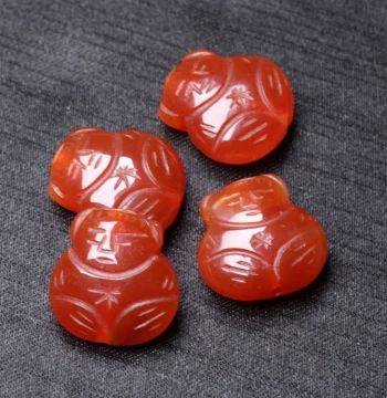 20x21mm Antique Red Agate Child Bead with Through Hole, Back Cloud Pendant