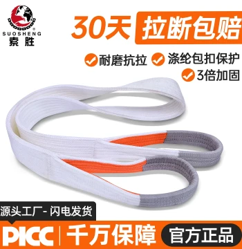 Lifting Strap Flat Webbing Sling National Standard Industrial Crane Nylon Rope Reinforced Straps 2/3/5/10 Tons