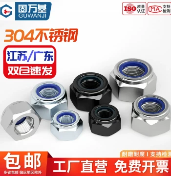304 Stainless Steel Lock Nut Anti-Slip Locking Cap Self-Locking Nylon Hex Screw Cap M2 M4 M5 M6 M8 M10