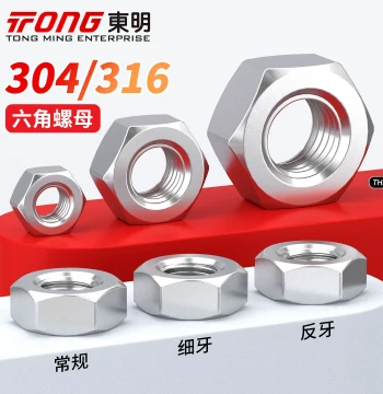 304/316 Stainless Steel Hex Nuts Assortment M2-M36 Dongming