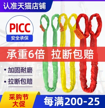 National Standard Industrial Flexible Soft Lifting Sling 3/5/10 Ton Double Loop Round Endless Crane Strap for Trees and Lifting