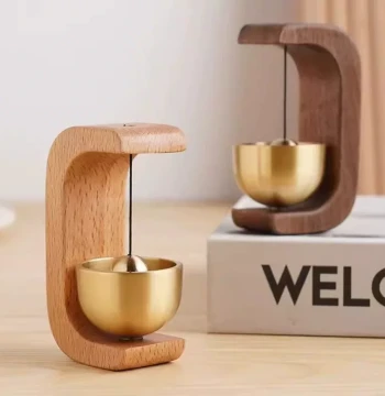 Magnetic Door Entry Wind Chime, Dopamine Style Wooden Door Bell for Shops, Entrance Reminder Bell, New Chinese Style Decor