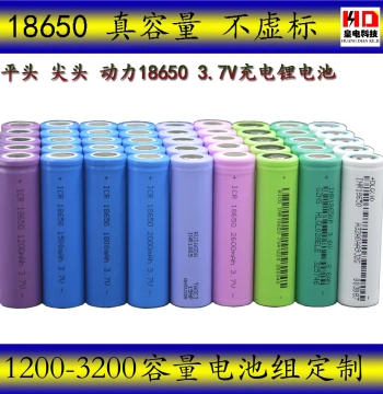 Real Capacity Power Flat/Pointed Tip 18650 3.7V Lithium Battery Pack 2600mAh Custom Power Bank Flashlight Inverter
