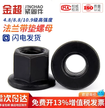 Flange Nuts with Integrated Washers, Thickened High Hex Die Press Plate Caps M8 M10 M12 M14 M16 M20 M24