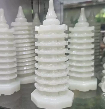 Luminous Stone Guanyin Ornament for Safety, Bodhisattva Guanyin Home Worship, Wenchang Tower Display, Handcrafted Gift
