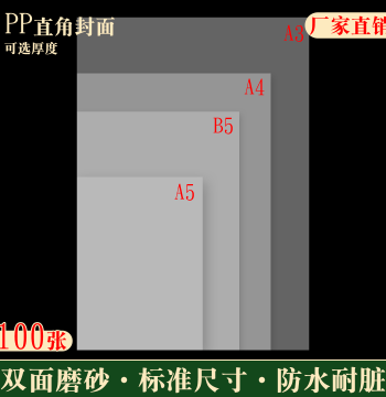 A4 PP Frosted Binding Covers & Spines - A3/B5 Transparent Certificate Covers, PVC Matte Clear Sheets for Loose-Leaf Binding