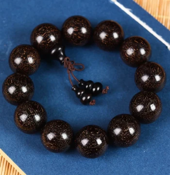 African Full Gold Star Small Leaf Red Sandalwood Bracelet, High-Density Blood Sandalwood Prayer Beads, Unisex Rosewood Multi-Wrap Bracelet