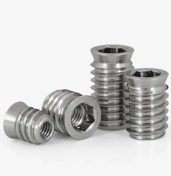 304 Stainless Steel Counterspeed Internal-External Thread Nut Inner Hex Furniture Solid Wood Embedded with Washer Cap m3 M4 M5 M6-M8