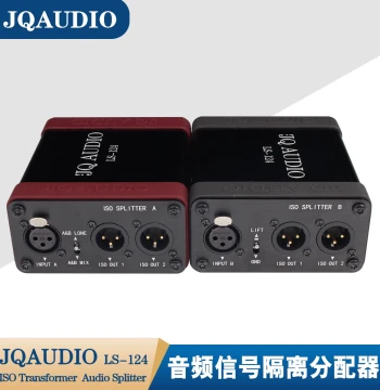 JQAUDIO LS-124 2-in-4-out Distributor Audio Split Broadcast Grade Audio Signal Isolator Distributor