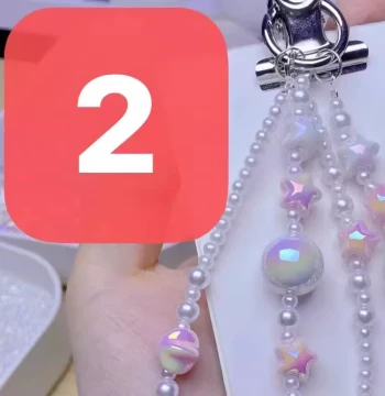 [41-80] Creative Beaded Phone Chain Accessories Loose Beads Qiqi