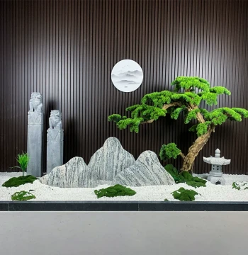 Snow Wave Stone Slice Combination Taishan Stone Slice Dry Landscape Scenery Rockery Stone Landscape Stone Natural Stone Courtyard Ornament