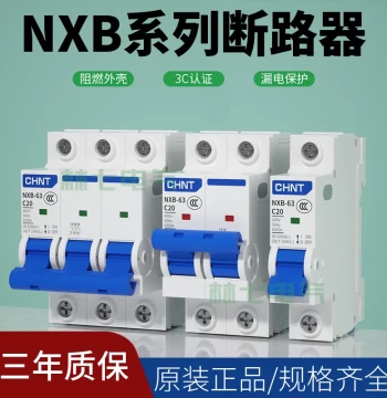 Chint NXB-63 Miniature Circuit Breaker 1P2P3P4P32A Air Switch Household Main Gate 40A Three-Phase DZ47