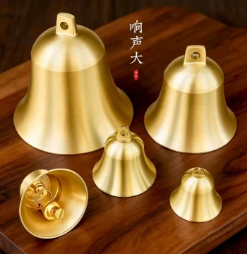 Copper Bell Wind Chime Door Entry Reminder Ornament Loud Large and Small Bells for Hallway, Balcony, and Shop Decor