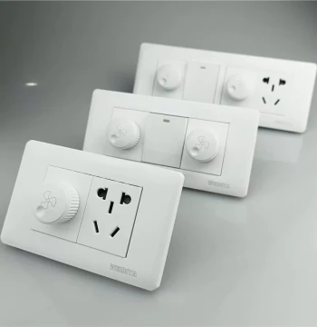 Type 118 Flush-Mounted Speed Control Switch Panel 300W High Power Stepless Rotary Household Ceiling Fan Fan Variable Speed Switch