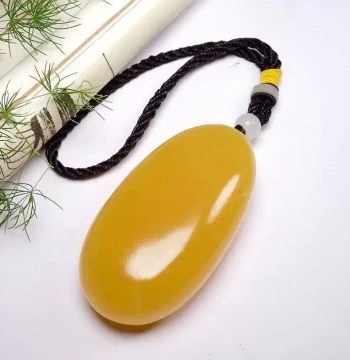 Natural Hetian Corn Yellow Jade Raw Stone Hand Piece Jade Ornament Men's Craftsmanship