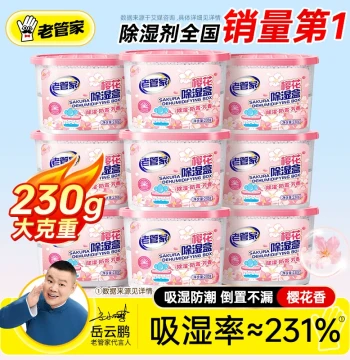 Old Housekeeper Desiccant Dehumidifier Box Moisture & Mold Proof Pack Non-Leaking Humidity Control Gadget for Wardrobes during Rainy Seasons
