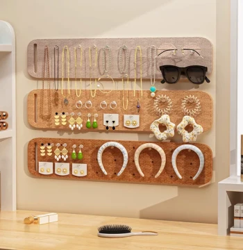 Felt Board Jewelry Display Rack Wall-Mounted Necklace Earring Bracelet Bedroom Wall Decor Photo Wall Accessory Storage Board