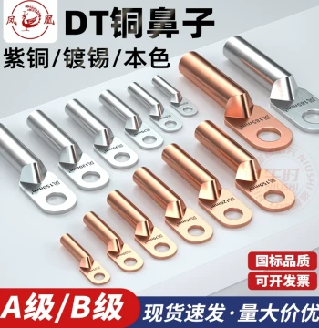 Authentic Phoenix Copper Lugs, National Standard Thickened Pure Copper Cable Terminals, DT Series Connectors