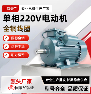 Single-Phase 220V Motor National Standard Pure Copper Household 0.75/1.1/1.5/2.2/3/4KW Dual-Value Capacitor Motor