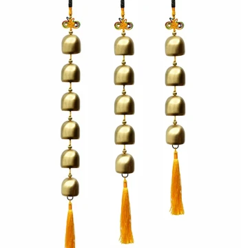 Premium Value Chinese Pure Brass Wind Chimes Six or Seven Metal Bells Home and Shop Hanging Decorations