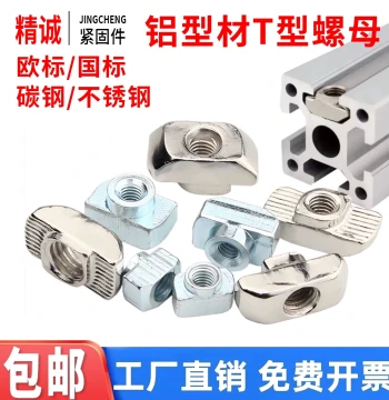 European Standard T-Nut 304 Stainless Steel for Aluminum Profiles 20/30/40/45 M4 M5 M6 M8 Hammer Head Boat Shape National Standard
