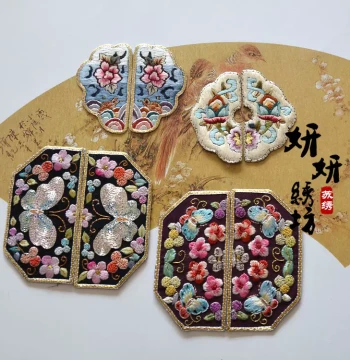 Limited Edition Hand-Embroidered Patch Clothing Applique Vintage Embroidery Piece Collectible DIY Accessory Suzhou Embroidery Fabric Patch