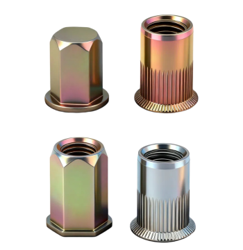 Flat Head Rivet Nut / Pull-Through Nut 304 Stainless Steel & Aluminum M3-M12