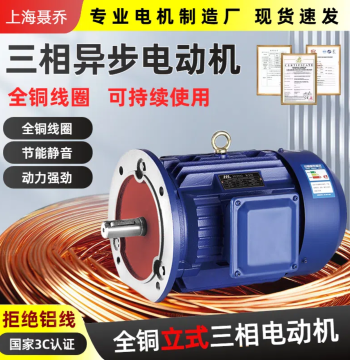Vertical Motor Three-Phase All-Copper Wire B5 Flange YE3/0.75/1.5/3/4/5.5/7.5KW Motor 380V