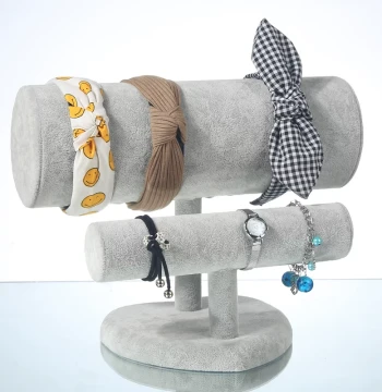 Velvet Headband Storage Rack, Jewelry Organizer for Hair Clips, Bands, and Accessories, Home Display Stand
